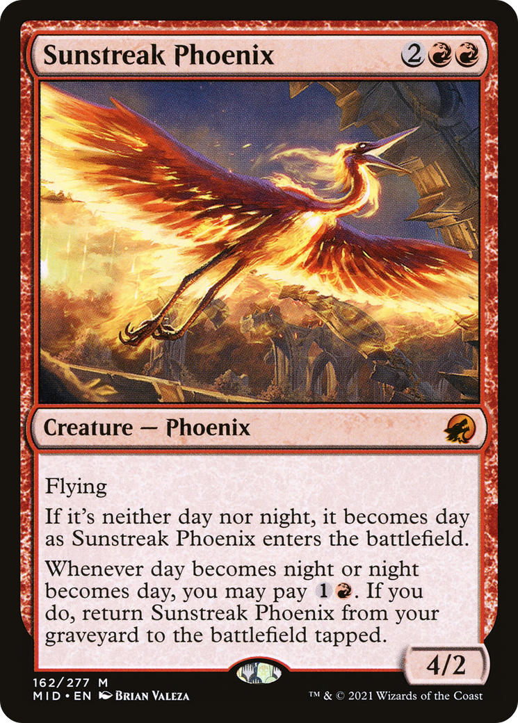 Image of Sunstreak Phoenix (MID-162) - Innistrad: Midnight Hunt Foil