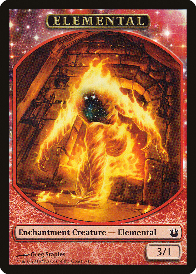 Image of Elemental Token (BNG-007) - Born of the Gods Tokens: (enchantment)