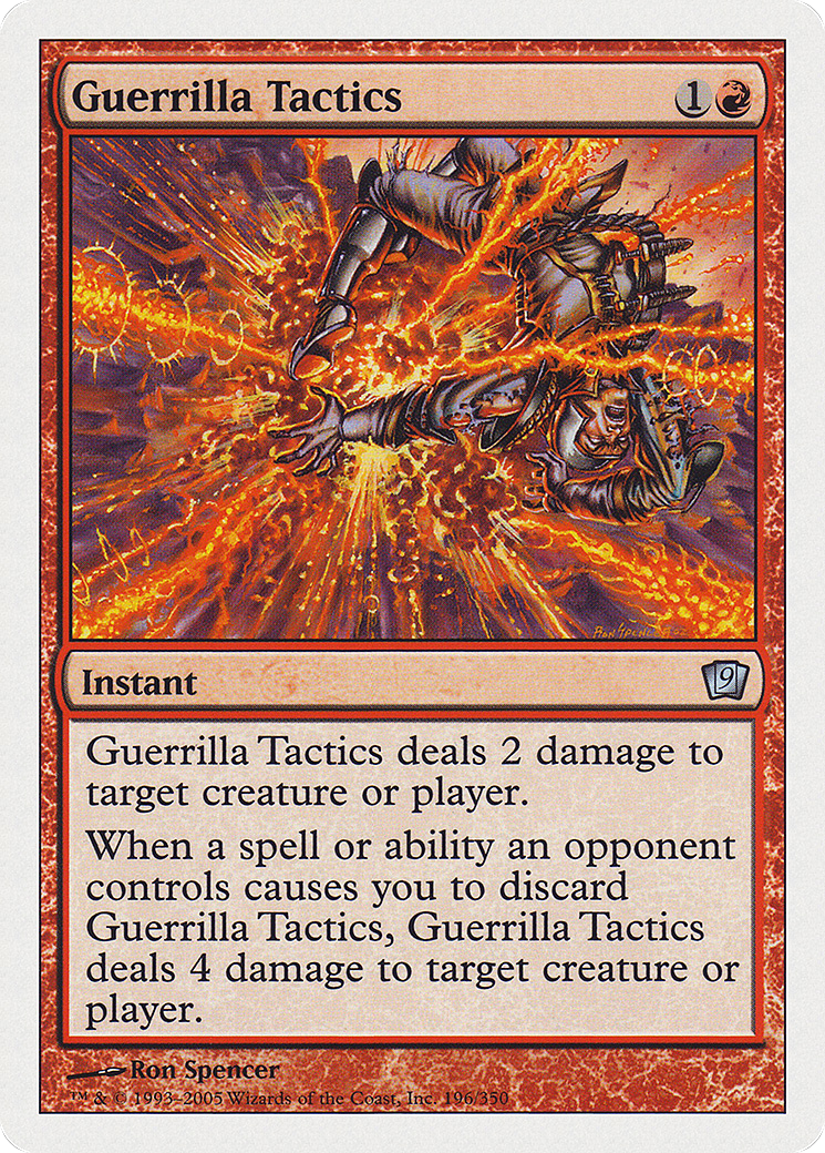 Image of Guerrilla Tactics (9ED-196) - 9th Edition Foil