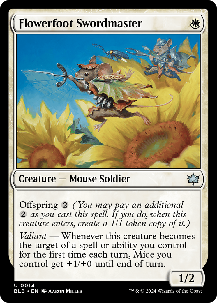 Image of Flowerfoot Swordmaster (BLB-014) - Bloomburrow