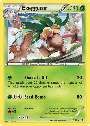 Image of Exeggutor 002/108  - Reverse Holofoil XY  Roaring Skies - Uncommon
