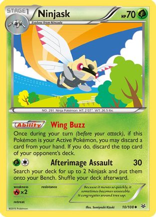 Image of Ninjask 010/108  XY  Roaring Skies - Uncommon