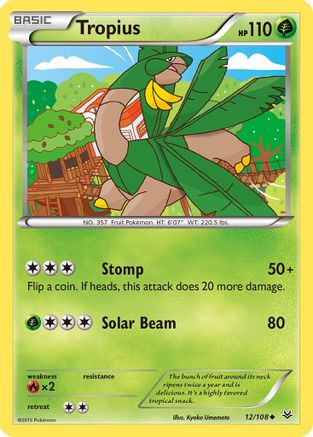 Image of Tropius 012  XY  Roaring Skies - Uncommon
