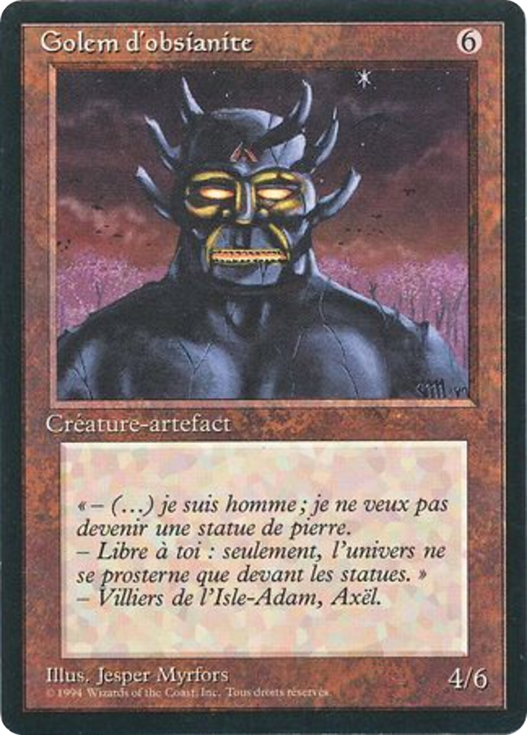 Image of Obsianus Golem (FBB-) - Foreign Black Border