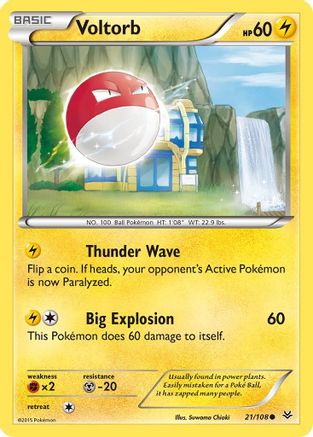 Image of Voltorb 021/108  XY  Roaring Skies - Common