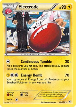 Image of Electrode 022/108  - Reverse Holofoil XY  Roaring Skies - Uncommon