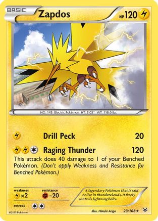 Image of Zapdos 023/108  XY  Roaring Skies - Rare