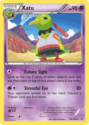 Image of Xatu 029  - Reverse Holofoil XY  Roaring Skies - Rare