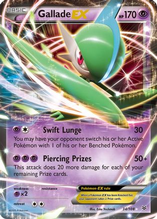 Image of Gallade EX 034/108  - Holofoil XY  Roaring Skies - Ultra Rare