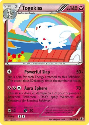Image of Togekiss (45) 045  - Reverse Holofoil XY  Roaring Skies - Rare