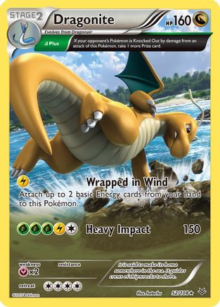 Image of Dragonite (52 Delta) 052/108  - Reverse Holofoil XY  Roaring Skies - Holo Rare