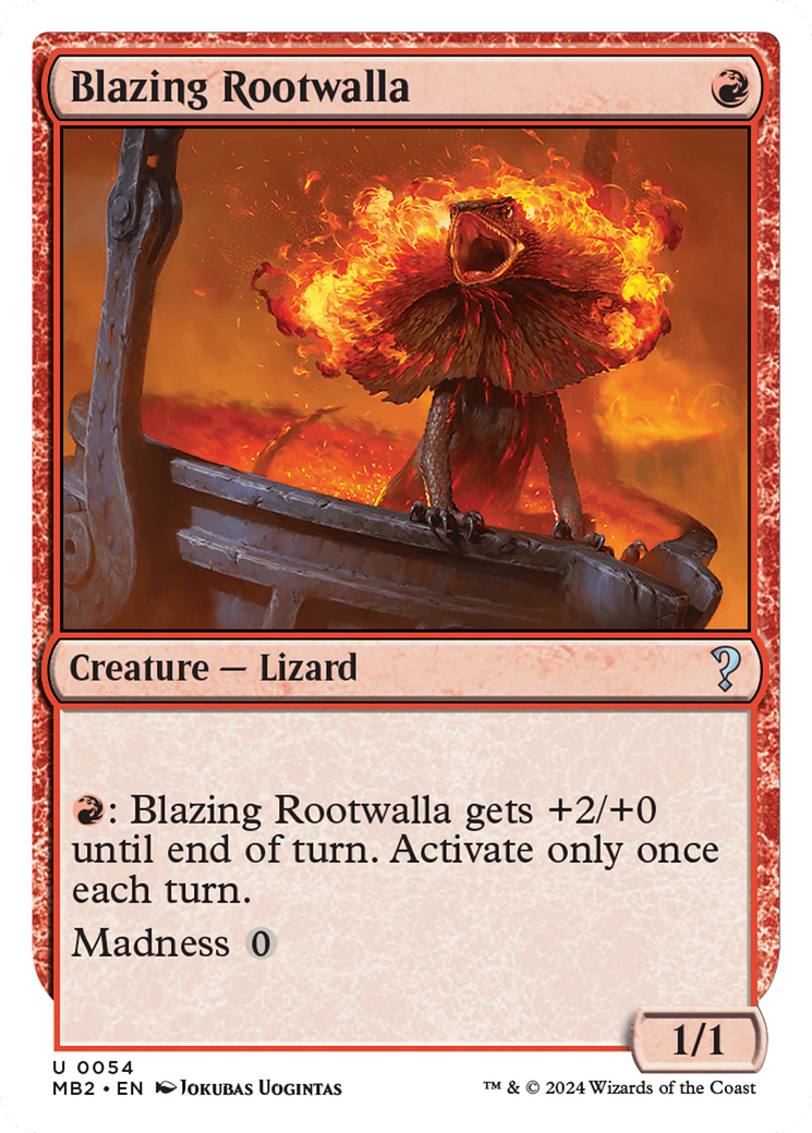 Image of Blazing Rootwalla (White Border) (MB2-054) - Mystery Booster 2