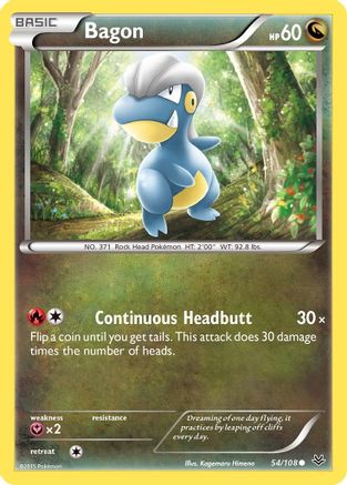Image of Bagon (54) 054/108  - Reverse Holofoil XY  Roaring Skies - Common