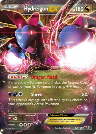 Image of Hydreigon EX 062/108  - Holofoil XY  Roaring Skies - Ultra Rare