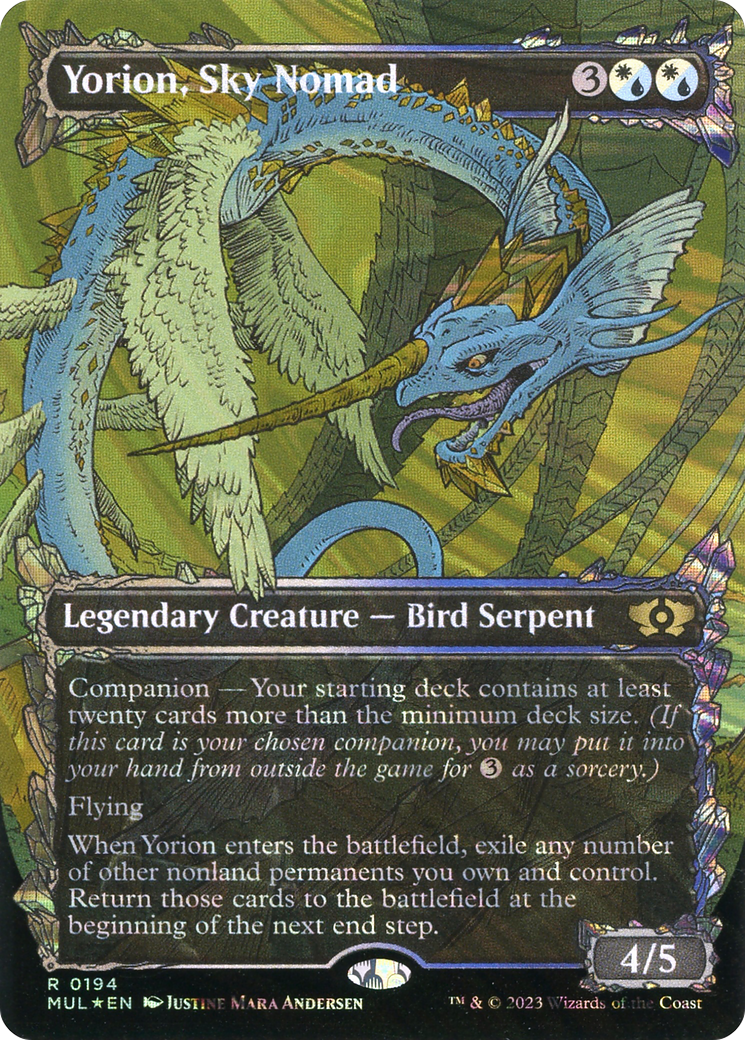Image of Yorion, Sky Nomad (Halo Foil) (MUL-194) - Multiverse Legends: (Showcase) (Borderless) Foil
