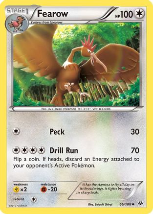 Image of Fearow 066  - Reverse Holofoil XY  Roaring Skies - Uncommon