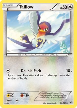 Image of Taillow 070/108  XY  Roaring Skies - Common