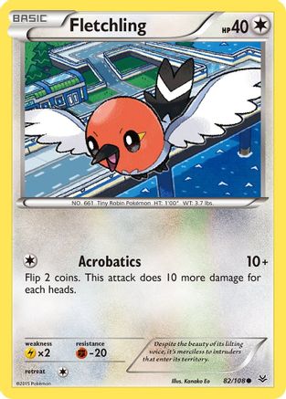 Image of Fletchling 082/108  XY  Roaring Skies - Common