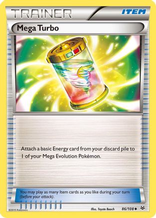 Image of Mega Turbo 086/108  - Reverse Holofoil XY  Roaring Skies - Uncommon