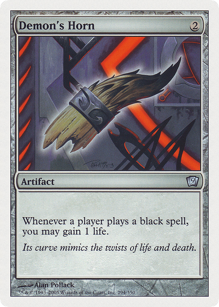 Image of Demon's Horn (9ED-294) - 9th Edition Foil