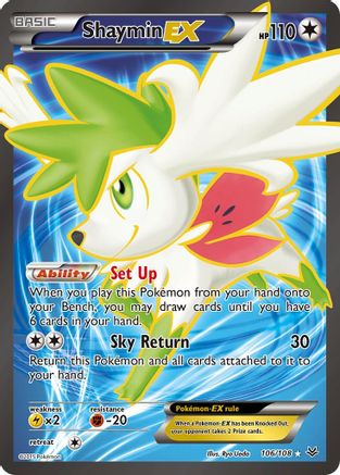 Image of Shaymin EX (106 Full Art) 106/108  - Holofoil XY  Roaring Skies - Ultra Rare