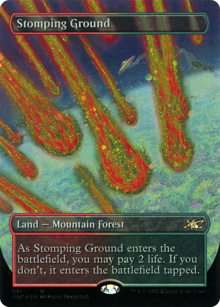 Image of Stomping Ground (Borderless) (Galaxy Foil) (UNF-531) - Unfinity (Borderless) Foil