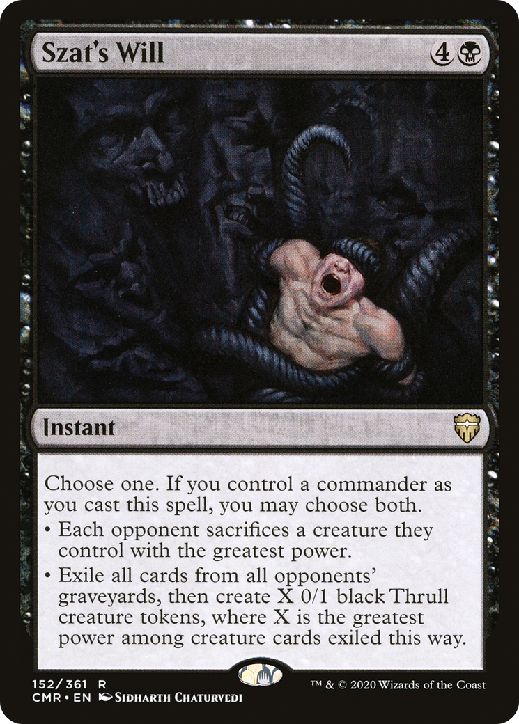 Image of Szat's Will (CMR-152) - Commander Legends Foil