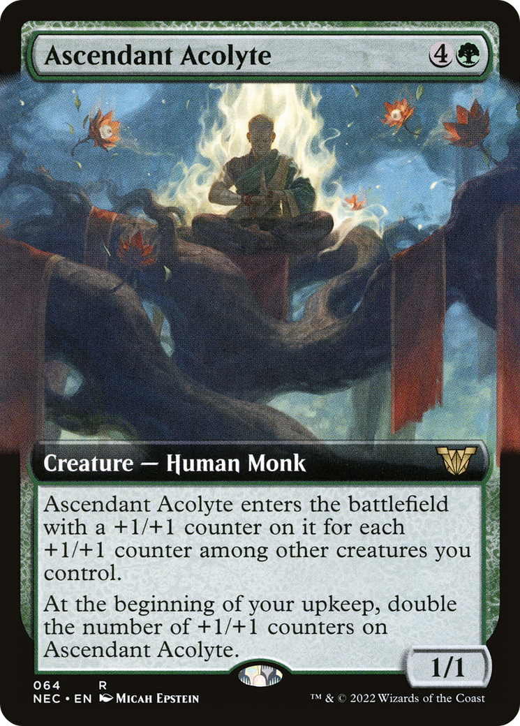 Image of Ascendant Acolyte (Extended Art) (NEC-064) - Neon Dynasty Commander: (Extended Art)
