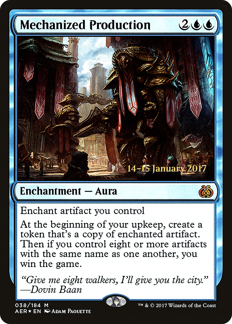 Image of Mechanized Production (PRE-038) - Aether Revolt Promos Foil
