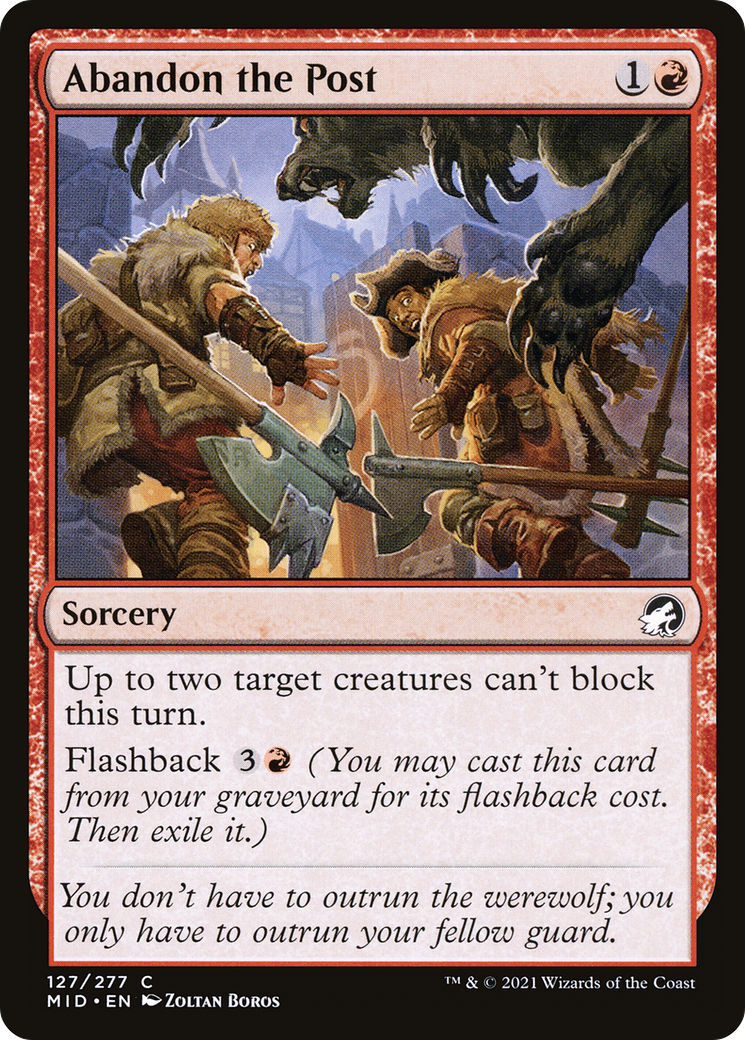 Image of Abandon the Post (MID-127) - Innistrad: Midnight Hunt Foil
