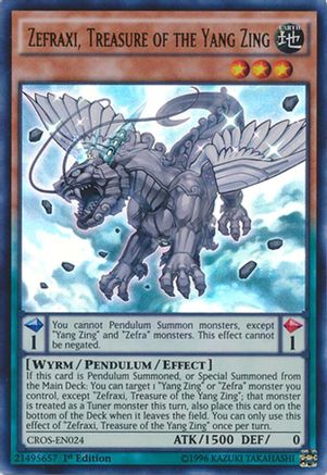 Image of Zefraxi, Treasure of the Yang Zing (CROS-EN024) - Crossed Souls Unlimited