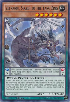 Image of Zefraniu, Secret of the Yang Zing (CROS-EN025) - Crossed Souls Unlimited