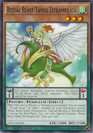 Image of Ritual Beast Tamer Zeframpilica (CROS-EN028) - Crossed Souls 1st Edition