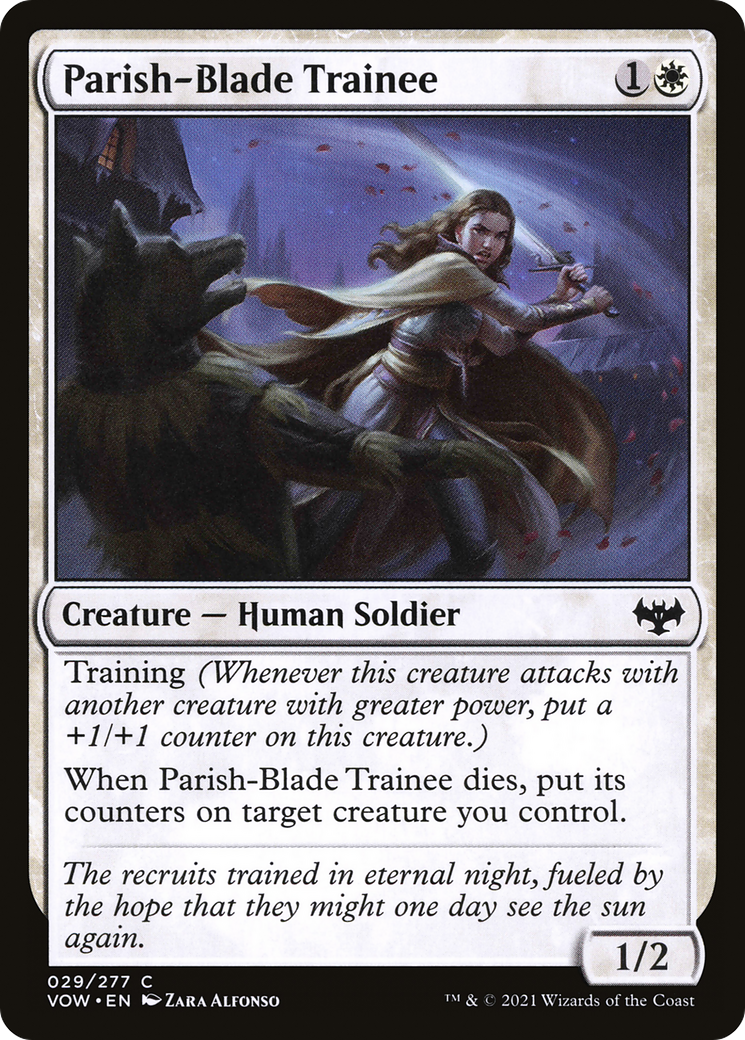 Image of Parish-Blade Trainee (VOW-029) - Innistrad: Crimson Vow Foil