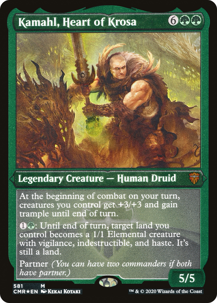 Image of Kamahl, Heart of Krosa (Foil Etched) (CMR-581) - Commander Legends Foil