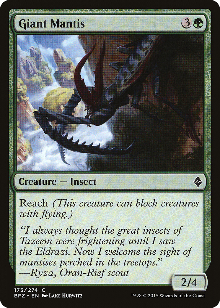 Image of Giant Mantis (BFZ-173) - Battle for Zendikar