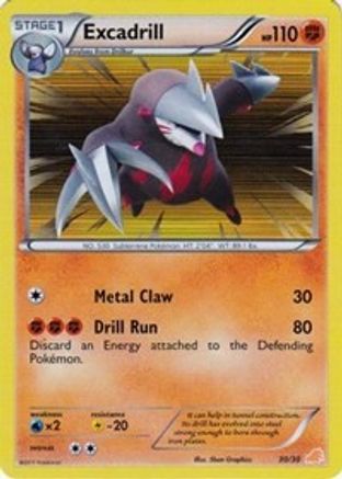 Image of Excadrill (#30 Holo) 030  - Holofoil BW Trainer Kit Excadrill & Zoroark - Common