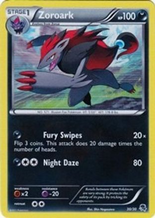 Image of Zoroark (#30 Holo) 030  - Holofoil BW Trainer Kit Excadrill & Zoroark - Common