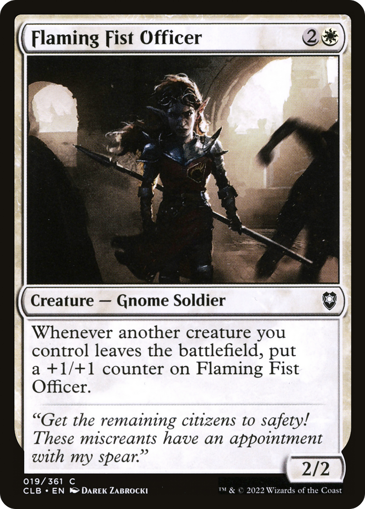Image of Flaming Fist Officer (CLB-019) - Commander Legends: Battle for Baldur's Gate