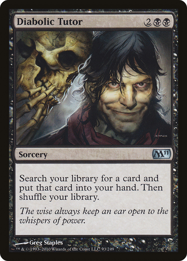 Image of Diabolic Tutor (M11-093) - Magic 2011