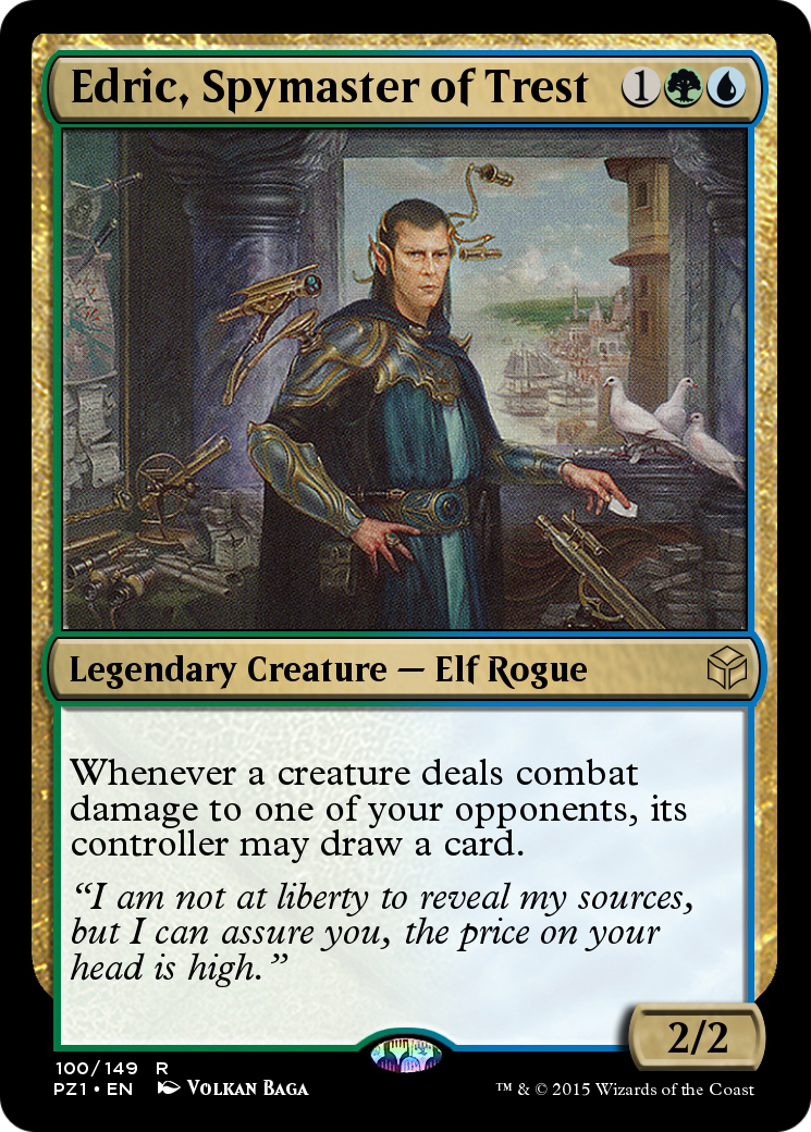 Image of Edric, Spymaster of Trest (PZ1-100) - Legendary Cube Prize Pack Foil