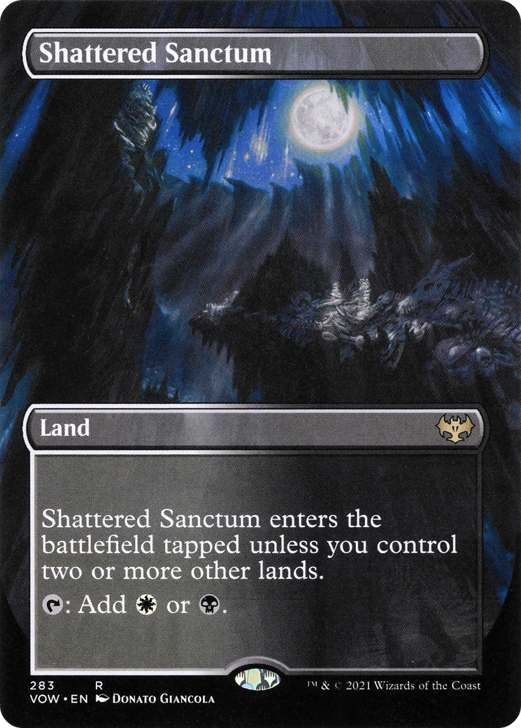 Image of Shattered Sanctum (Borderless) (VOW-283) - Innistrad: Crimson Vow (Borderless) Foil