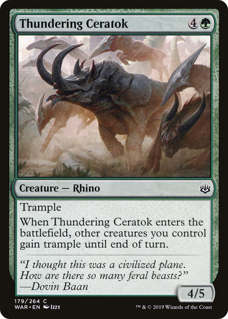 Image of Thundering Ceratok (WAR-179) - War of the Spark