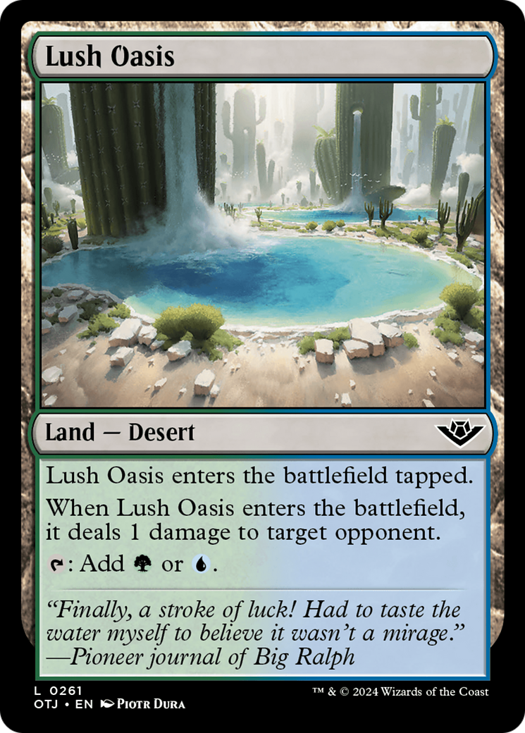 Image of Lush Oasis (OTJ-261) - Outlaws of Thunder Junction Foil