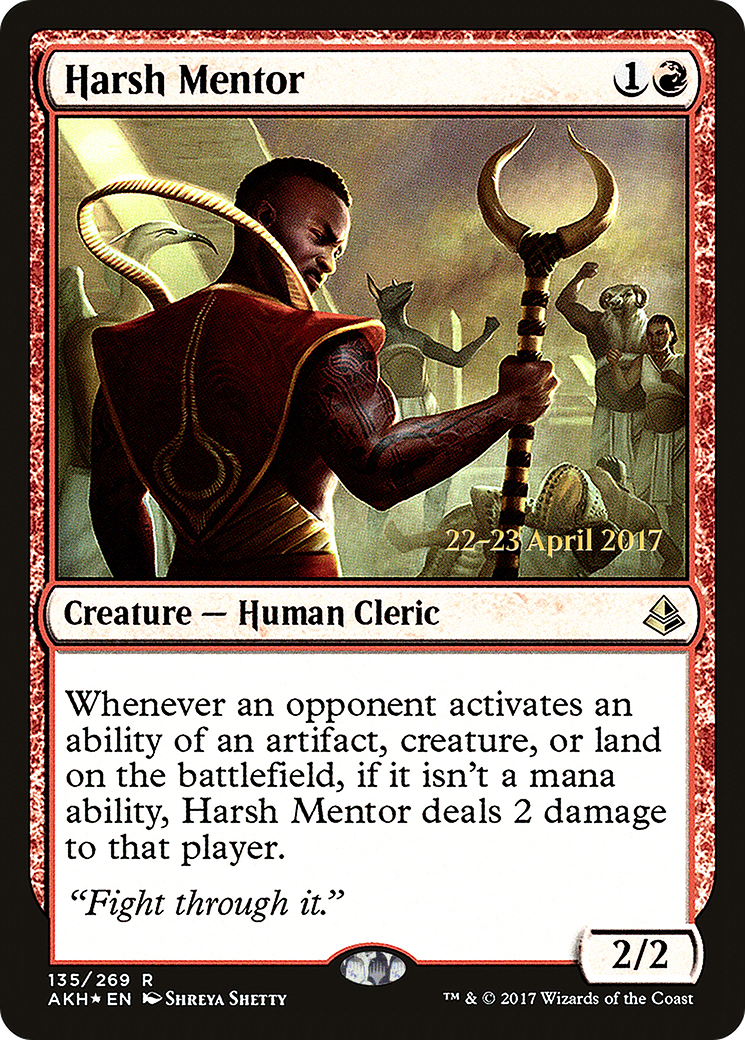 Image of Harsh Mentor (PRE-135S) - Amonkhet Promos Foil