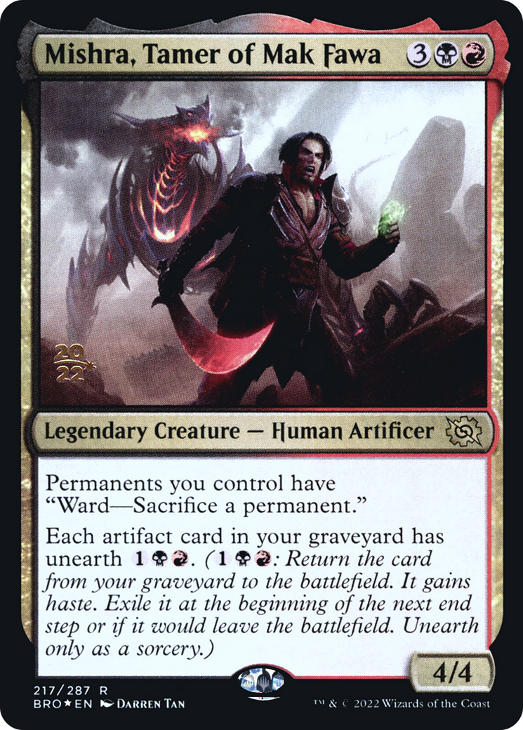 Image of Mishra, Tamer of Mak Fawa (PRE-217) - The Brothers' War Promos Foil
