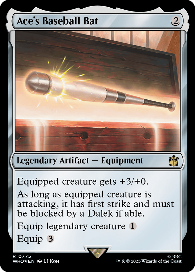 Image of Ace's Baseball Bat (Surge Foil) (WHO-775) - Doctor Who Foil