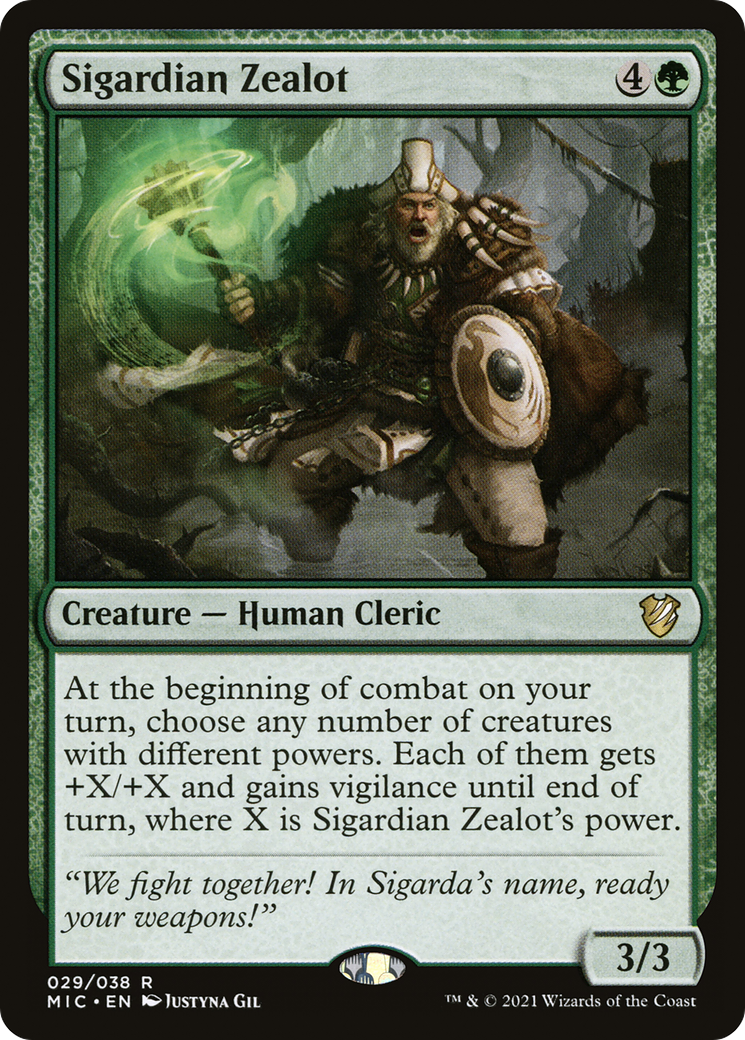 Image of Sigardian Zealot (MIC-029) - Midnight Hunt Commander