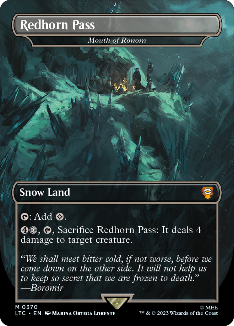 Image of Redhorn Pass - Mouth of Ronom (LTC-370) - Tales of Middle-earth Commander / Redhorn Pass (Borderless) Foil