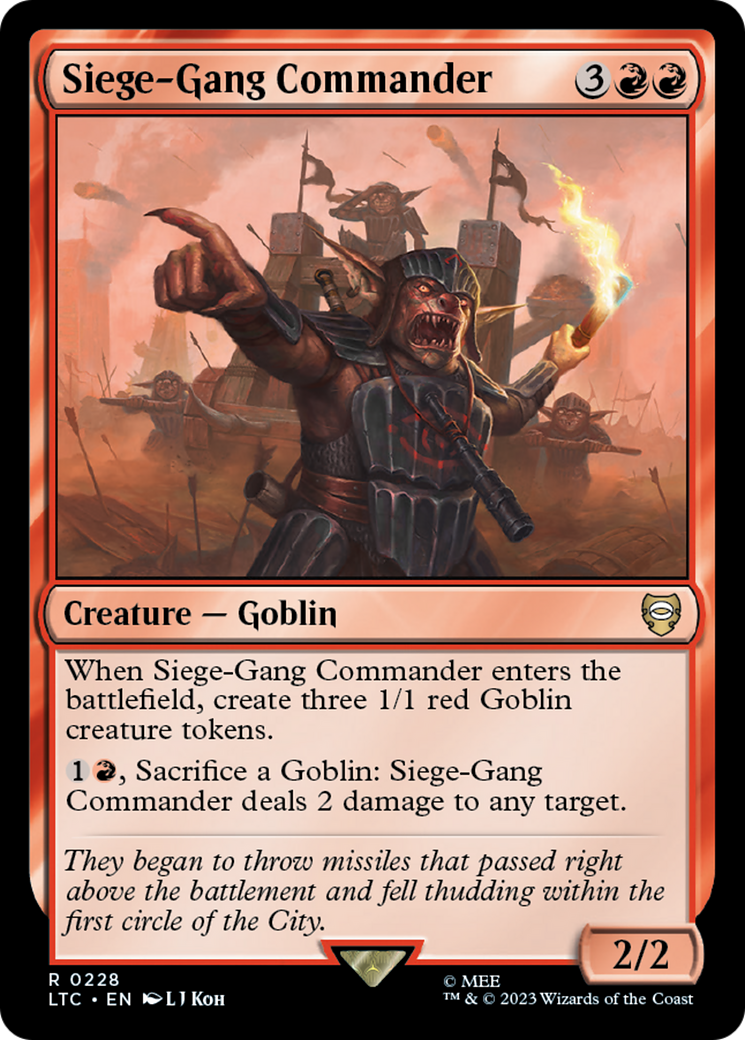 Image of Siege-Gang Commander (LTC-228) - Tales of Middle-earth Commander